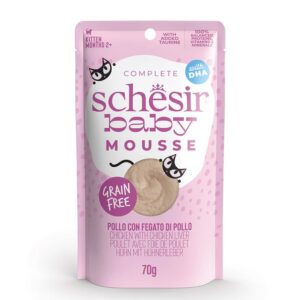 Schesir Baby Kitten Pouch Mousse Chicken With Liver (70g)