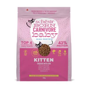 Schesir Born Carnivore Kitten Dry Bag Chicken & Egg 255g