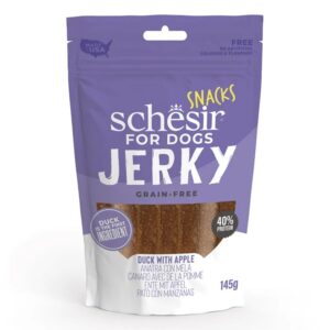 Schesir Dog Snack Pouch Jerky Duck & Apple (145g)