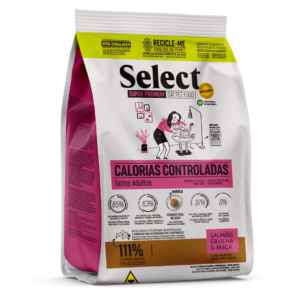 Select By Monello Controlled Calories Adult Cat Dry Food Salmon, Pea And Apple  1.5kg