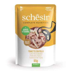 SCHESIR Cat Pouch Tuna Chicken In Jelly (85G)
