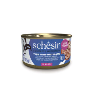 Schesir Cat Can  Tuna Whitebaits In Broth (85g)