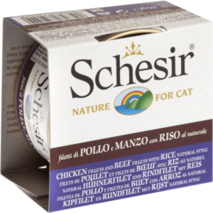Schesir Cat Can Chicken,Beef&Rice 85g