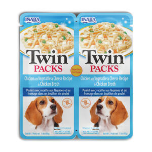 Inaba Dog Twin Packs Chicken with Vegetables & Cheese Recipe (80g)