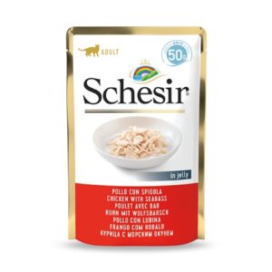Schesir Cat Pouch CHICKEN&SEABASS 50G