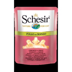 Schesir Cat Pouch POLLO MANZO 70G