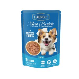 Faenbei Dog Pouch Meat Particle With Tuna & Chicken & Pumpkin (130g)