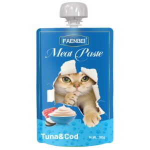 Faenbei Meat Paste Cat Pouch With Tuna & Cod Fish (90g*12pcs)