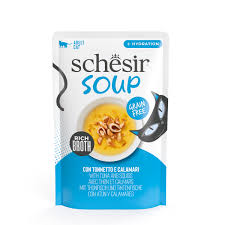Schesir Soup Cat Pouch Tuna squid  (40g)
